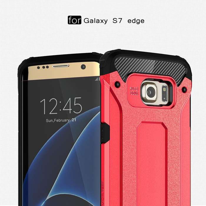 For Galaxy S7 Edge / G935 Tough Armor TPU + PC Combination Case (Red)