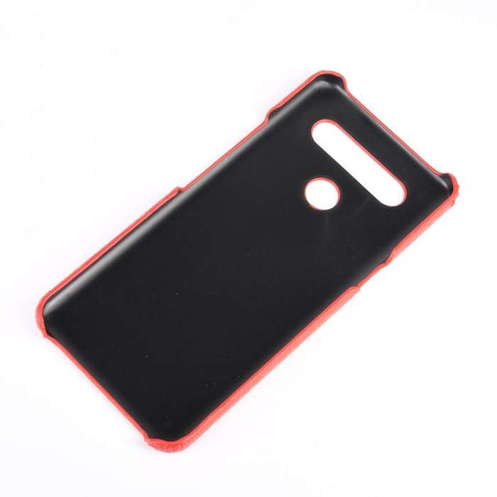 For LG K51S Shockproof Crocodile Texture PC + PU Case(Black)