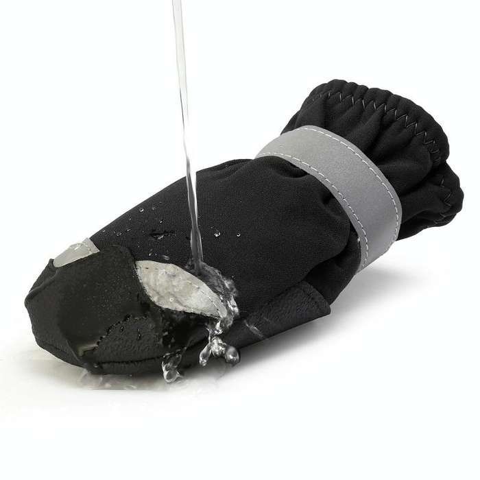 Pet Waterproof Non-Slip Wear-Resistant Snow Boots Four Seasons Dog Shoes, Size: 5(Black)