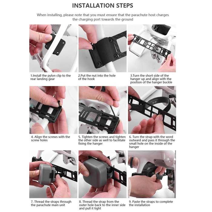 Manti 3 Plus Parachute for DJI Phantom 2 / 3 / 4 Improve Safety Slow Down Fall Speed Accessories