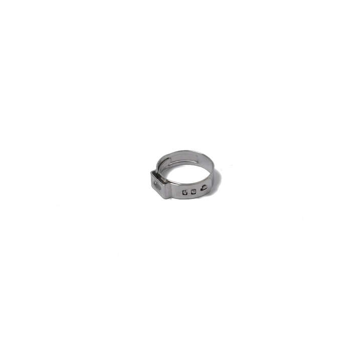 128 PCS Adjustable Single Ear Plus Stainless Steel Hydraulic Hose Clamps O-Clips Pipe Fuel Air In...