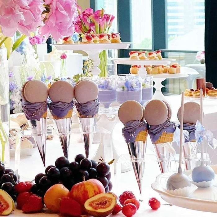 100pcs Disposable Ice Cream Paper Holder Sweet Crispy Tip Bottom Paper(Silver)