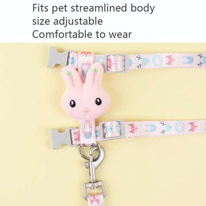 Rabbit Head Type Anti-breakaway Adjustable Cat Leash, Size: Small Suitable for Within 3kg(Green)