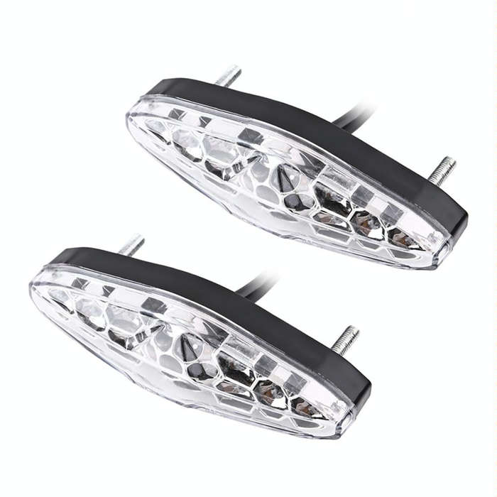 2 PCS KC-WD-NEW-3X Motorcycle LED Brake Light Running Lamp (Transparent)