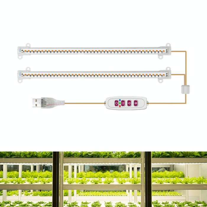 LED Plant Growth Lamp Time Potted Plant Intelligent Remote Control Cabinet Light, Style: 30cm Two...