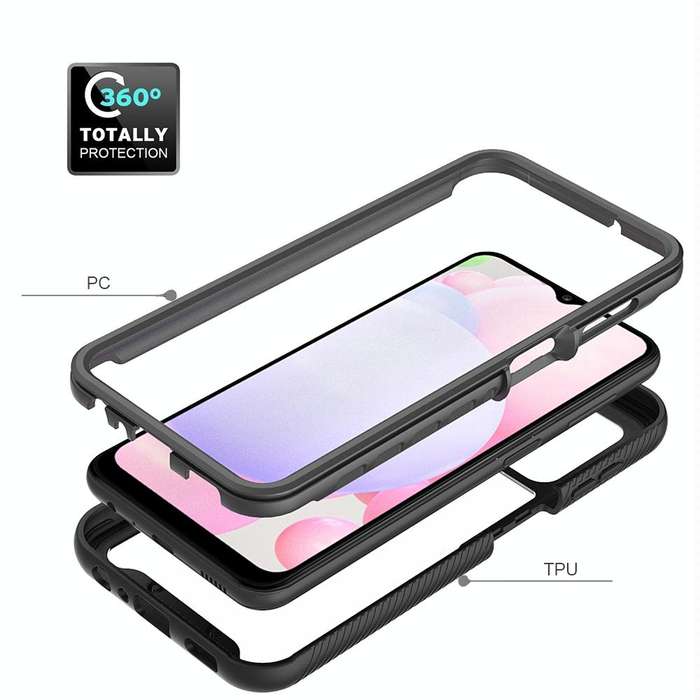 For Samsung Galaxy A13 4G Starry Sky Solid Color Series Shockproof PC + TPU Phone Case(Red)