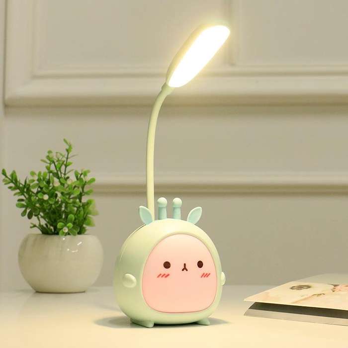 YW2021 Cartoon Cute LED Eye Protection Desk Lamp Student Dormitory Bedroom Folding Reading Desk L...