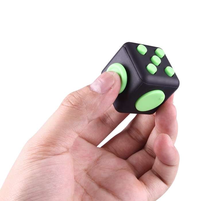 Fidget Cube Relieves Stress and Anxiety Attention Toy with Lanyard for Children and Adults, Rando...