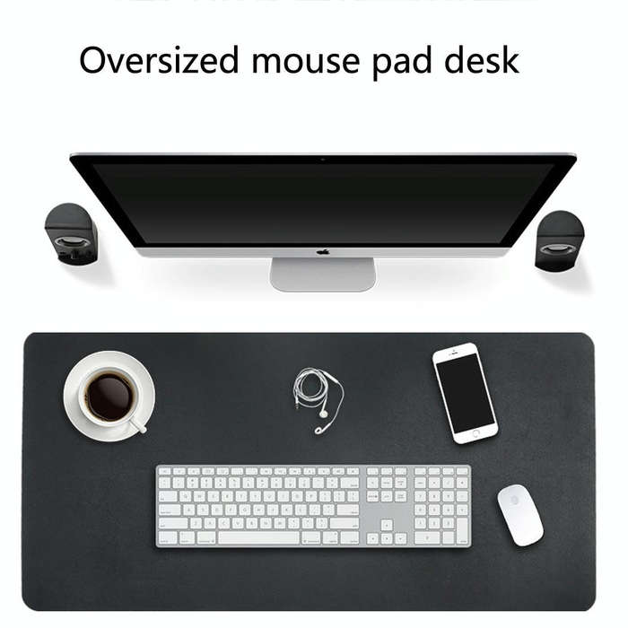 Multifunction Business Double Sided PU Leather Mouse Pad Keyboard Pad Table Mat Computer Desk Mat...