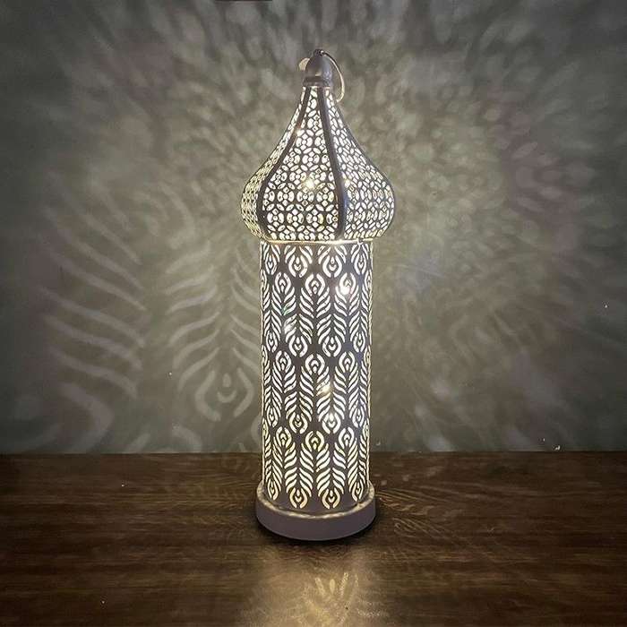 Moroccan Hollow LED Wrought Iron Decorative Lamp, Spec: Large