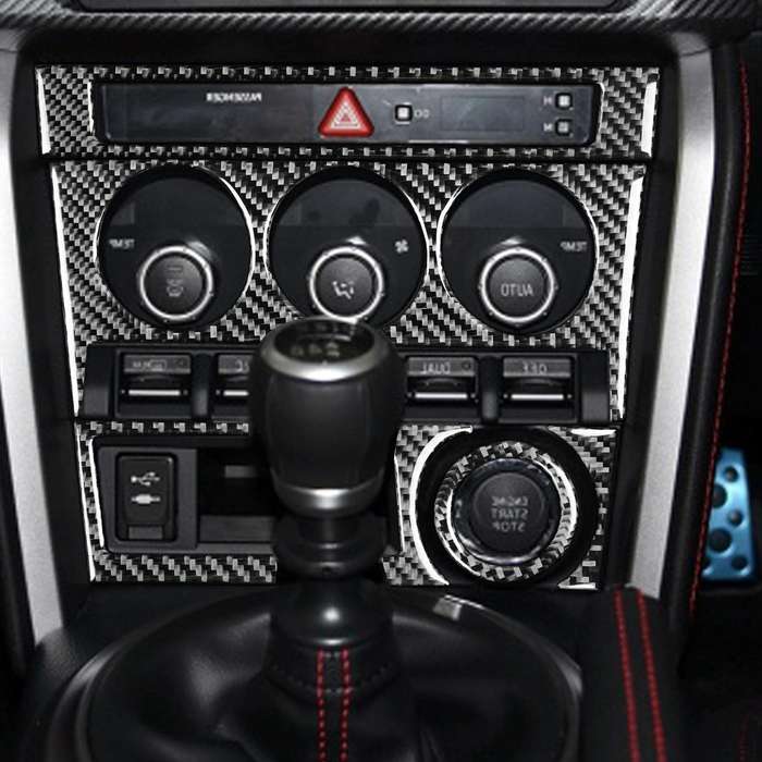 5 in 1 Car Carbon Fiber Control Panel A Decorative Sticker for Subaru BRZ / Toyota 86 2017-2019, ...