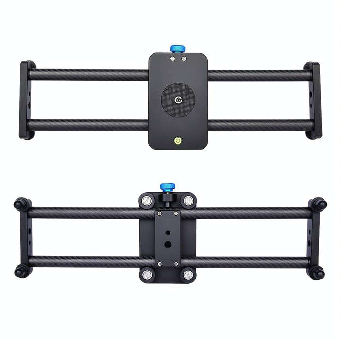YELANGU L40T 40cm Carbon Fiber Slide Rail Track for SLR Cameras / Video Cameras (Black)