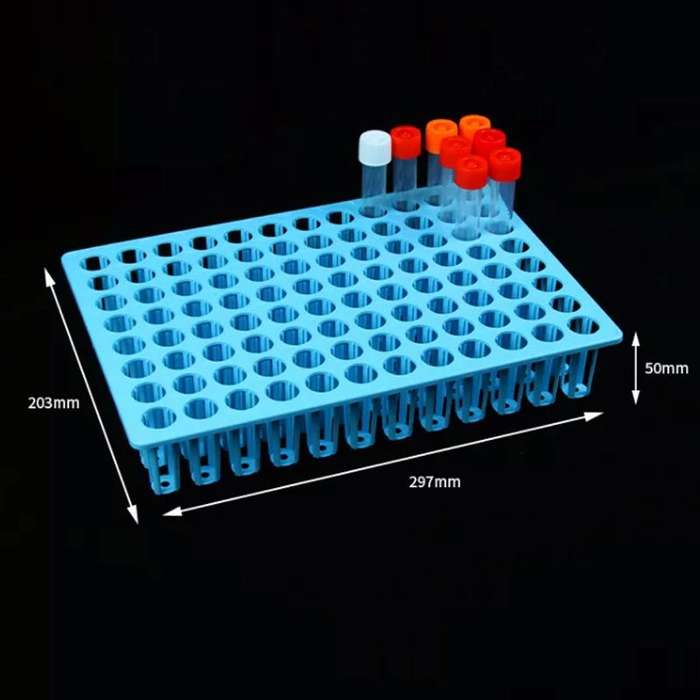 2 PCS Plastic Storage Rack Virus Sampling Tube Rack, Specification: 96-well