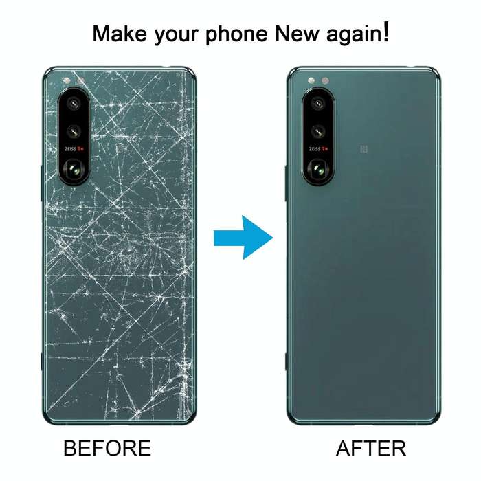 For Sony Xperia 5 III Original Battery Back Cover with Camera Lens Cover(Silver)