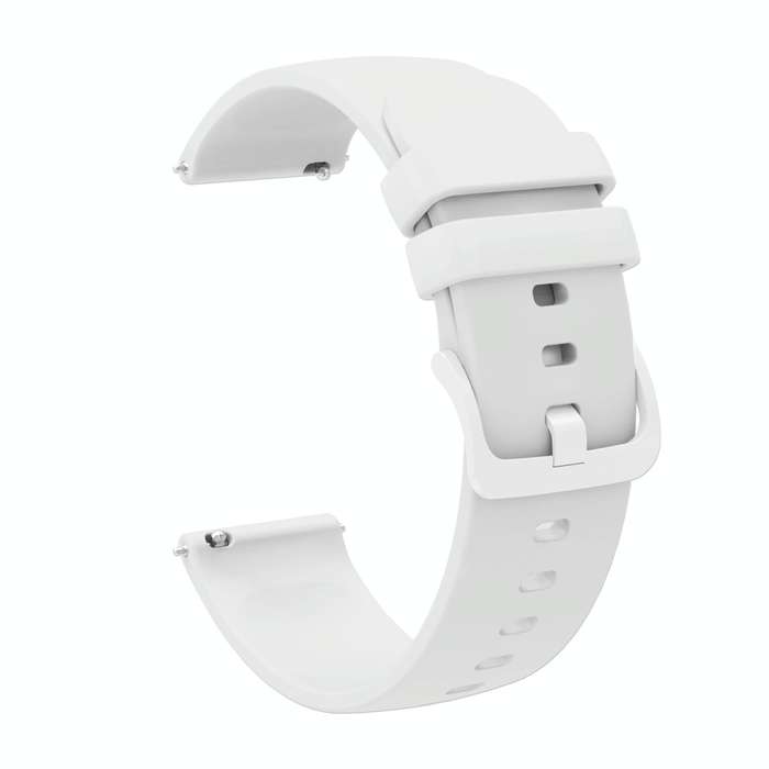 For Garmin Forerunner 55 20mm Solid Color Soft Silicone Watch Band(White)