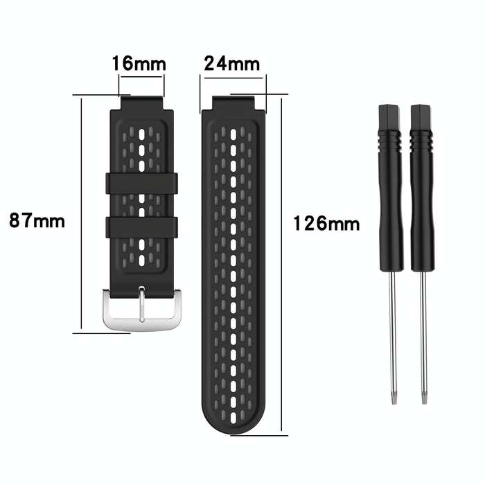 For Garmin Approach S2 / S4 Two-color Silicone Watch Band(Black Grey)