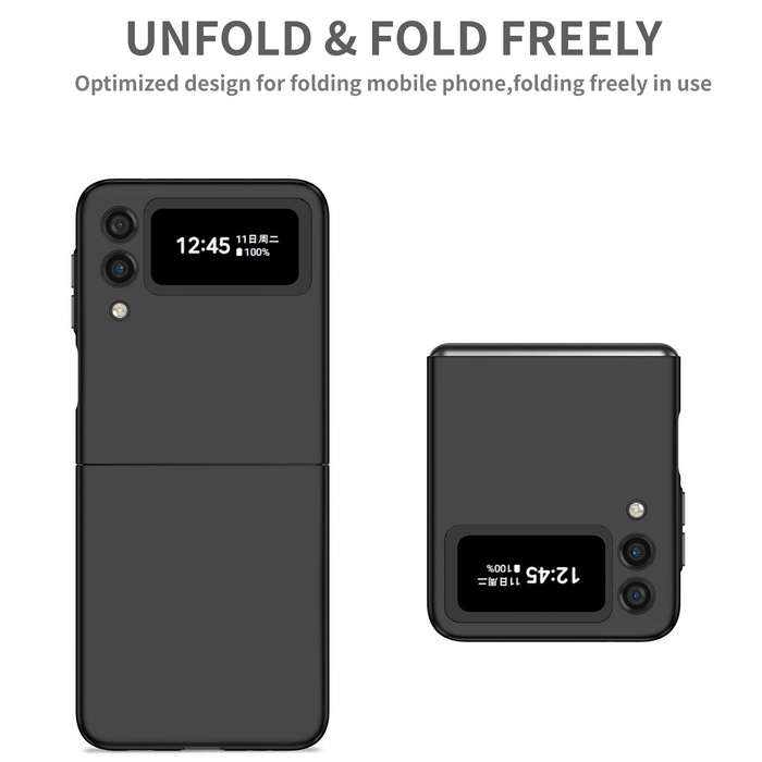 For Samsung Galaxy Z Flip4 Armor Foldable Phone Case(Black)