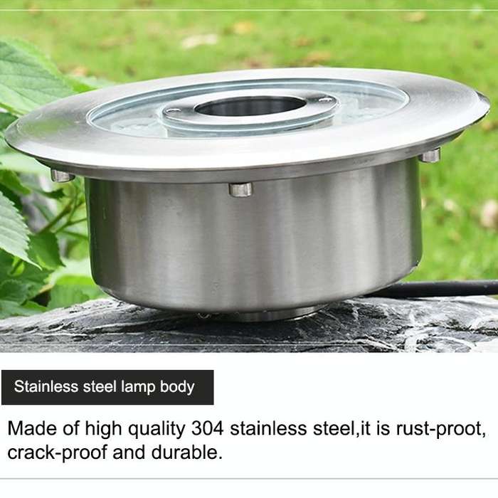 18W Landscape Ring LED Stainless Steel Underwater Fountain Light(Warm Light)