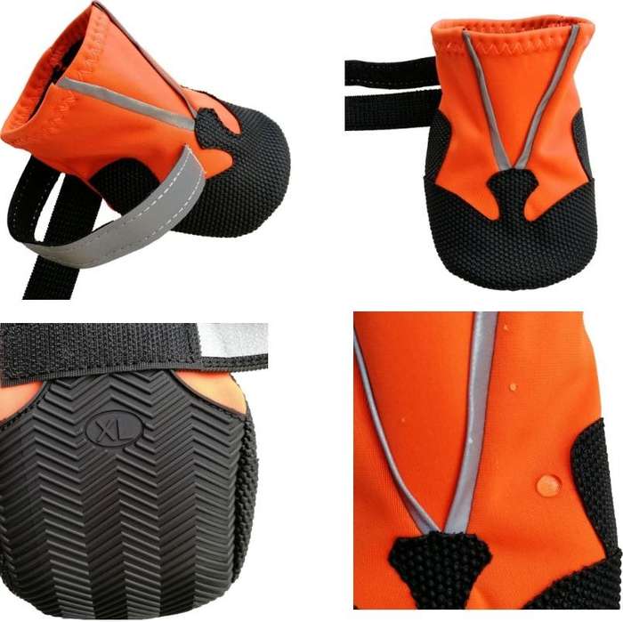 Wear-Resistant Non-Slip & Waterproof Pet Shoe Covers Medium And Large Dog Shoes(XXL Lake Blue)