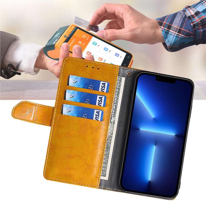 For Huawei nova 12i 4G Geometric Stitching Leather Phone Case(Yellow)