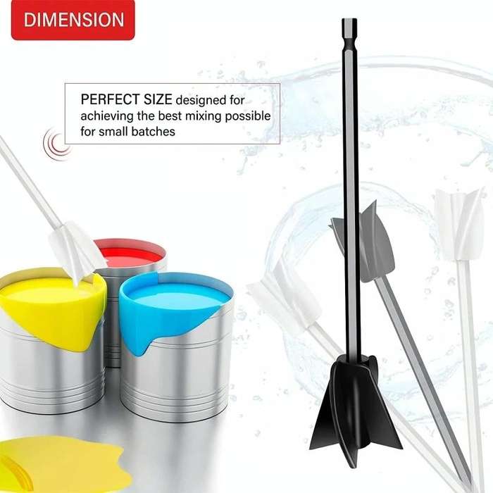 Paint and Resin Epoxy Mixer Paddle Attachment for Drill(Black)