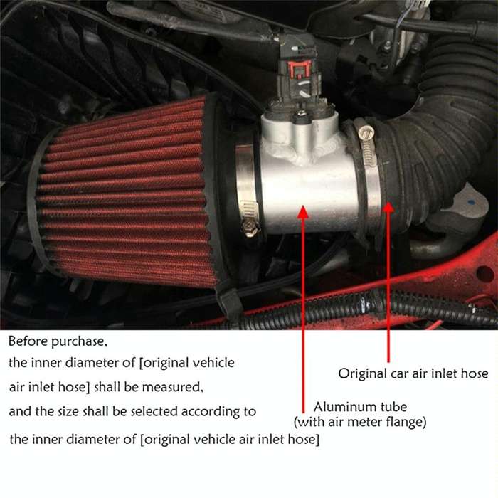 63mm XH-UN606 Car Modified Engine Air Flow Meter Flange Intake Sensor Base for Volkswagen / Nissa...