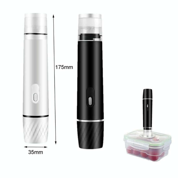Handheld Vacuum Machine Rechargeable Food Preservation Compression Storage Machine(White)
