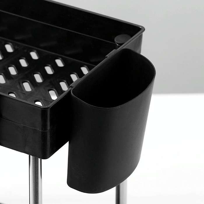 2222 Multifunctional Kitchen Counter Storage Rack, Spec: Cup Holder (Steel Color)