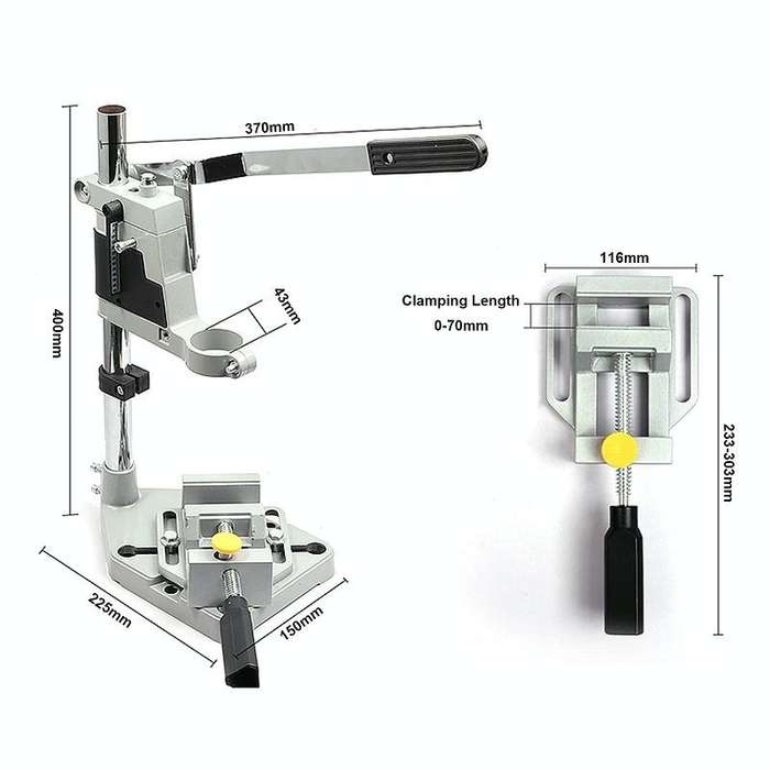 Multifunctional Electric Hand Drill Stand Mini Woodworking Fixed Table, Model: 88647 Iron Base