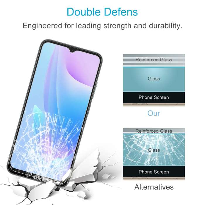 For Blackview A52 10 PCS 0.26mm 9H 2.5D Tempered Glass Film