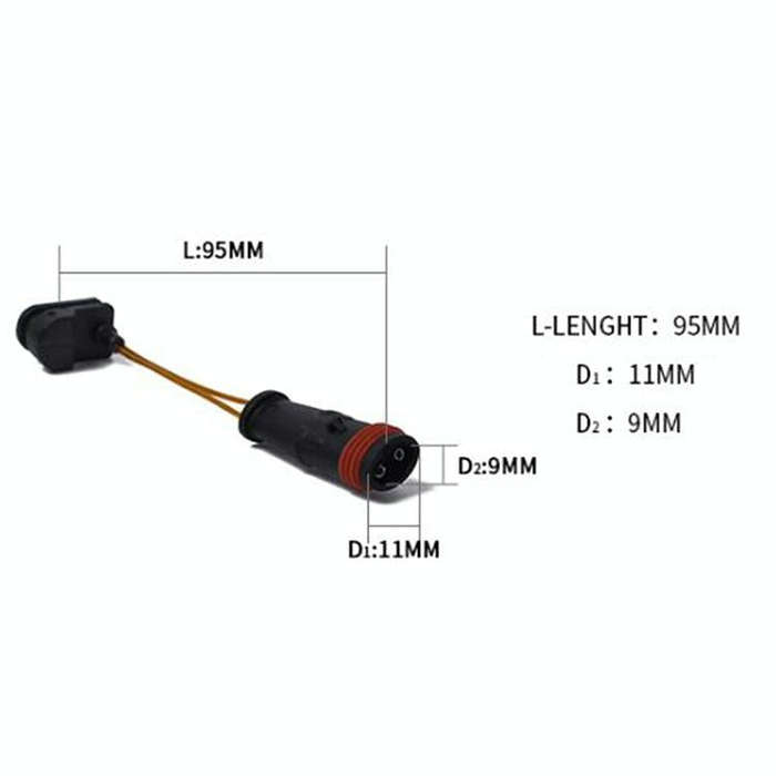 2 PCS Car Front Rear Brake Pad Sensor Cable 1645401017 2205401517 for Mercedes-Benz W164 2005-201...