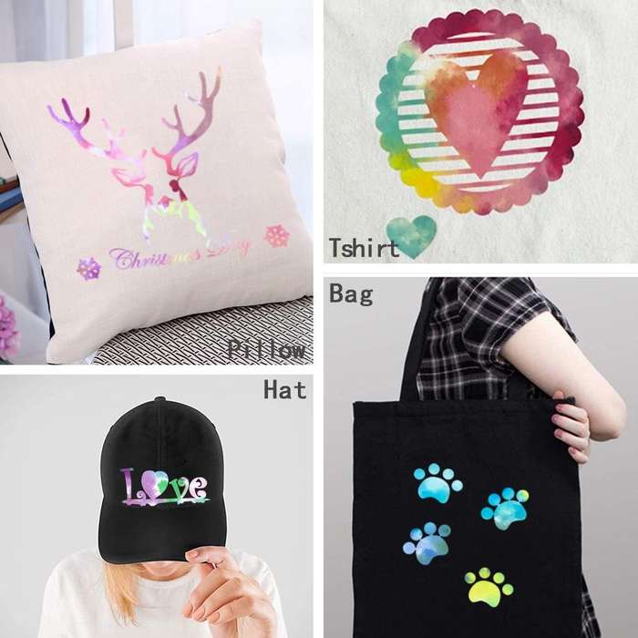 Clouds Watercolor Tie Dye Heat Transfer Vinyl Make Sign Pattern Cricut Film 30x 50cm(Colored)