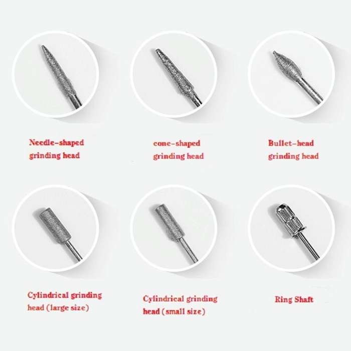 1 Set Power Professional Electric Manicure Machine Pen Pedicure Nail File Nail Tools 6 bits Drill...