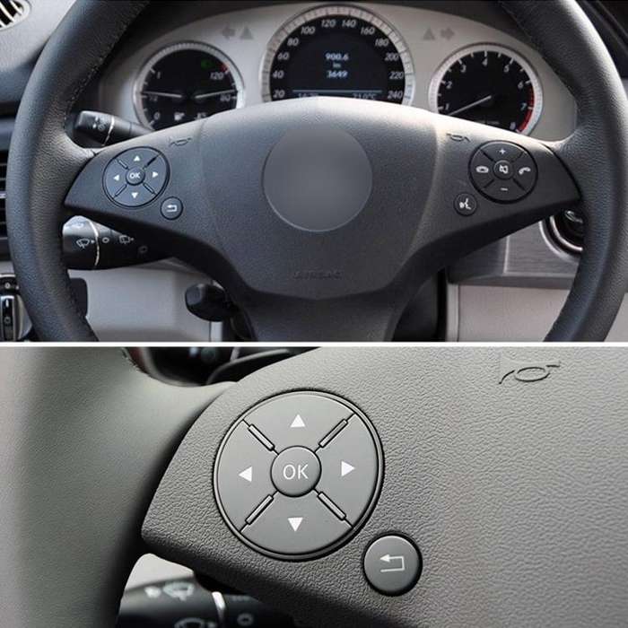 Car Left Side Steering Wheel Switch Buttons Panel for Mercedes-Benz W204 2007-2014, Left Driving(...