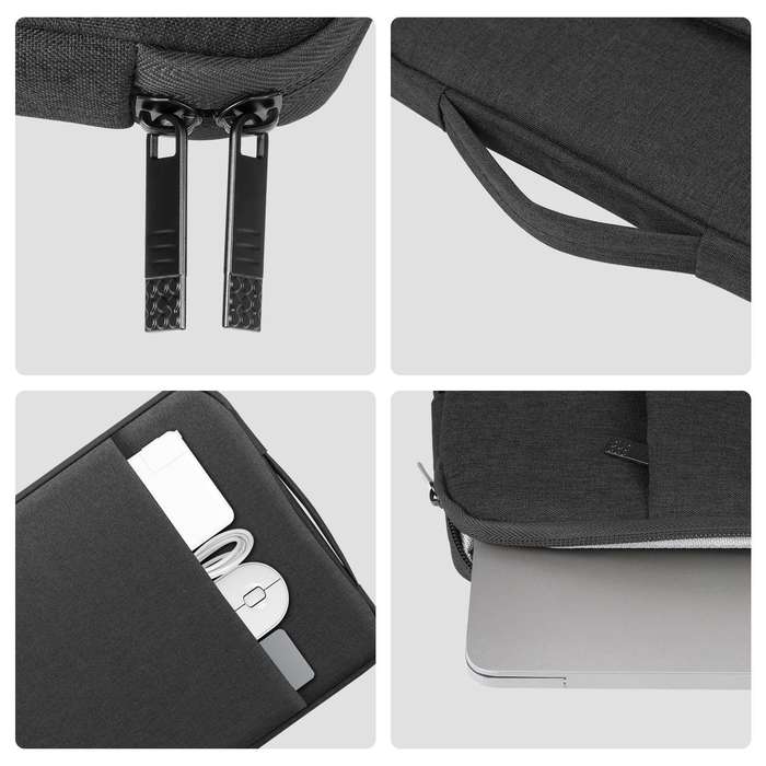 HAWEEL Laptop Sleeve Case Zipper Briefcase Bag with Handle for 12.5-13.5 inch Laptop (Black)