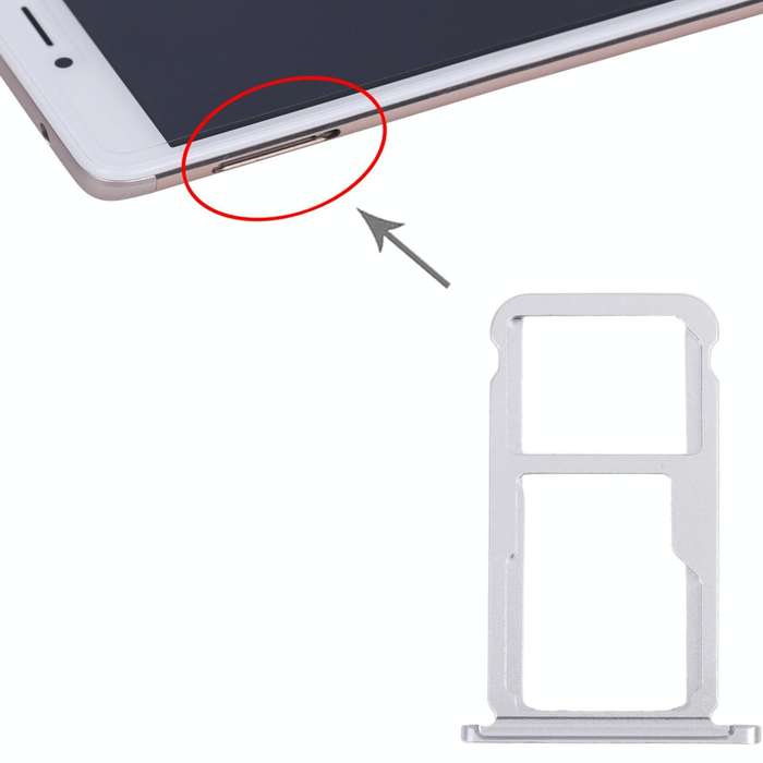 SIM Card Tray + SIM Card Tray / Micro SD Card Tray for Honor Mate 9 Lite (Grey)