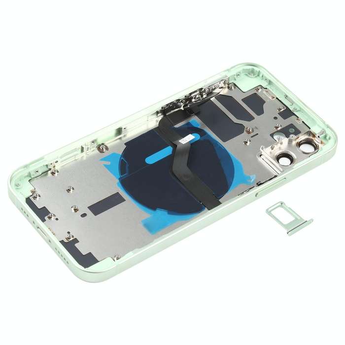 Battery Back Cover (with Side Keys & Card Tray & Power + Volume Flex Cable & Wireless Charging Mo...
