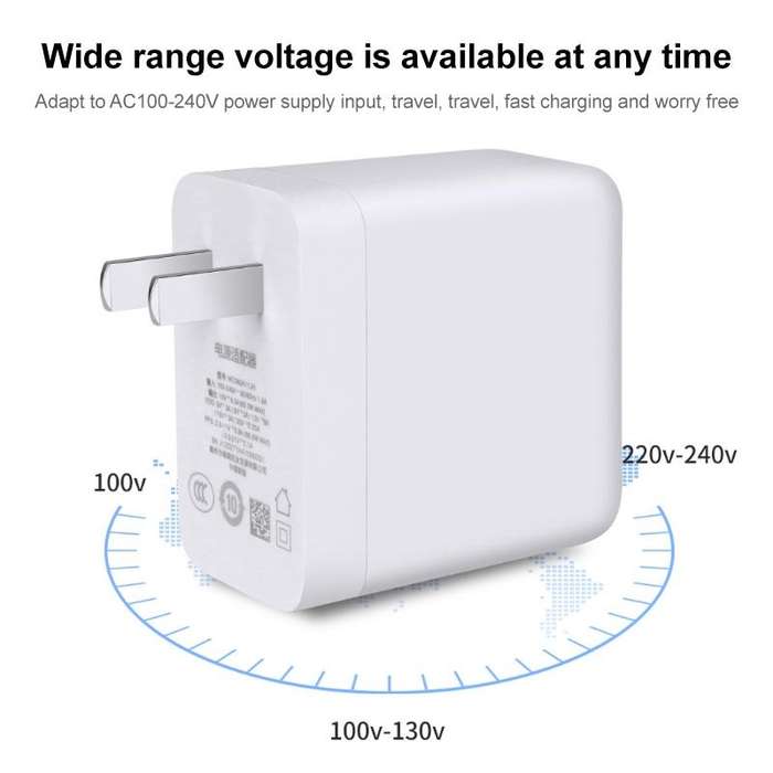 65W Warp Flash Charging Mobile Phone Adapter, Style:65W Charger+1.5m Fast Charging Cable