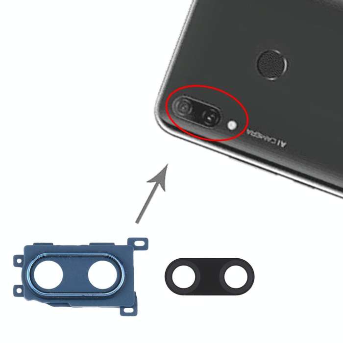 For Huawei Enjoy 9 Plus  10pcs Camera Lens Cover (Blue)