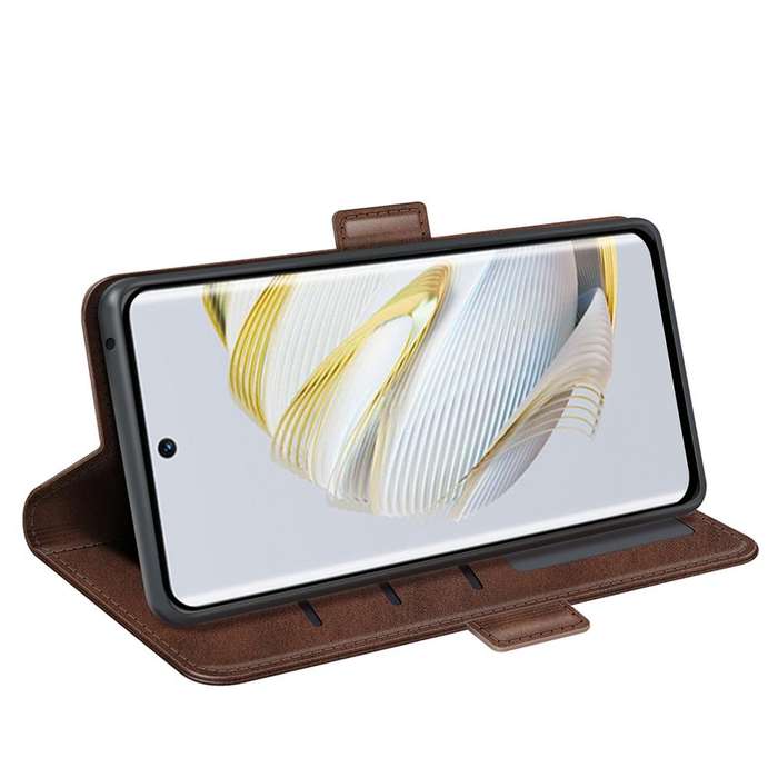 For Huawei Nova 10 Dual-side Magnetic Buckle Horizontal Flip Leather Phone Case(Brown)
