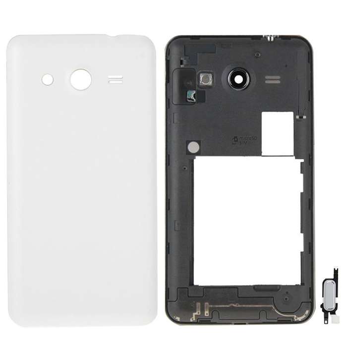 For Galaxy Core 2 / G355 Full Housing Cover (Middle Frame Bezel + Battery Back Cover) + Home Butt...
