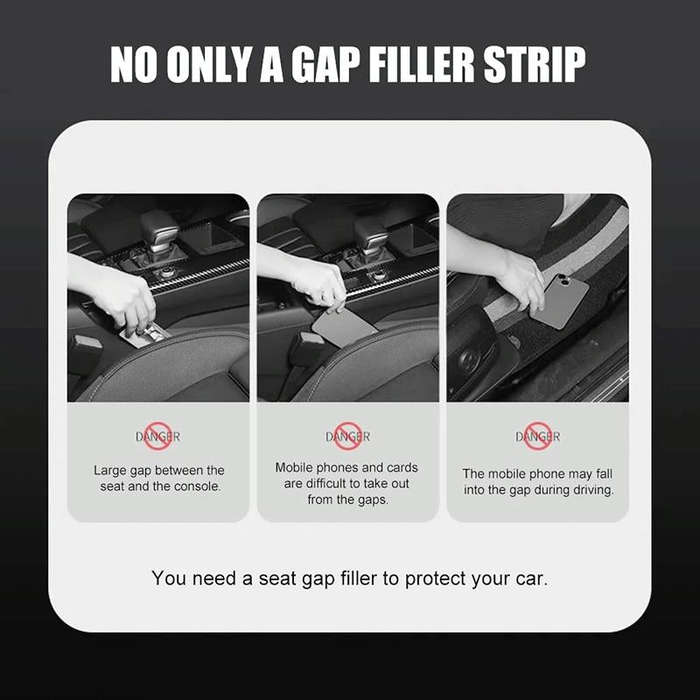 1 Pair Car Seat Gap Bar Car Interior Armrest Box Gap Leak-proof Filler (Beige)