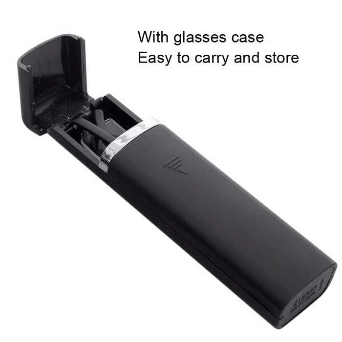 TR90 Seniors Clear Glasses With Portable Case Lightweight Presbyopic Glasses, Degree: +4.00(Red)