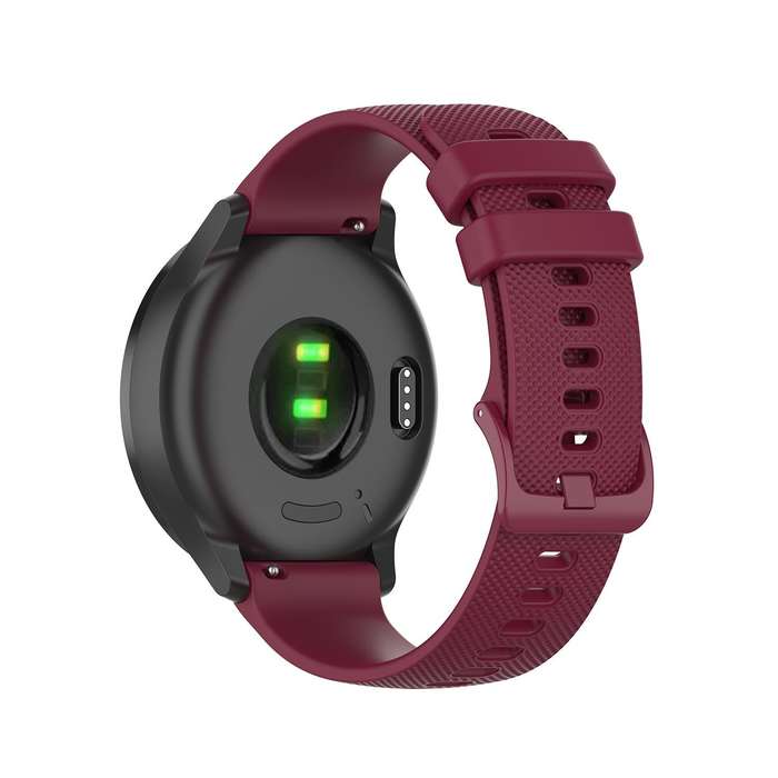 For Garmin Vivoactive 3 Music Small Lattice Silicone Watch Band(Water Duck Color)