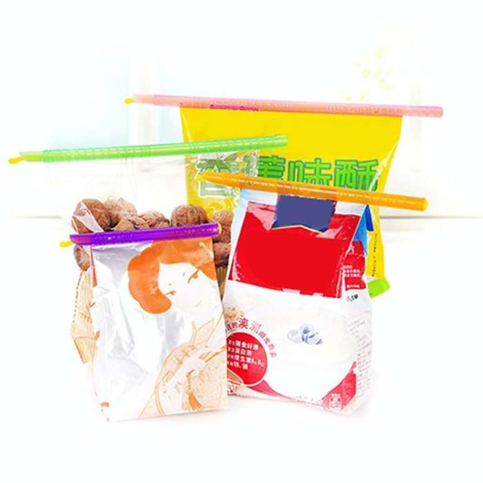 3 x Revolutionary Big Size Plastic Slide & Store Bag Sealer Keeping Fresh Bag Sealing Bar Rod Sti...