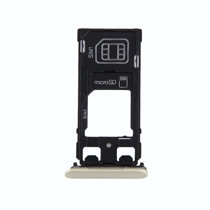 SIM Card Tray + Micro SD / SIM Card Tray + Card Slot Port Dust Plug for Sony Xperia X (Dual SIM V...