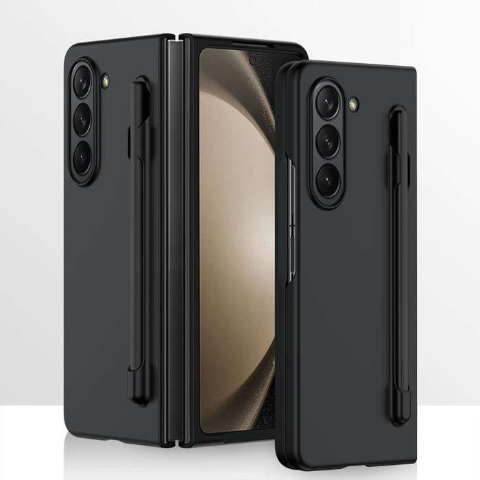 For Samsung Galaxy Z Fold5 5G Integrated Skin Feel PC Phone Case with Pen / Pen Box(Black)