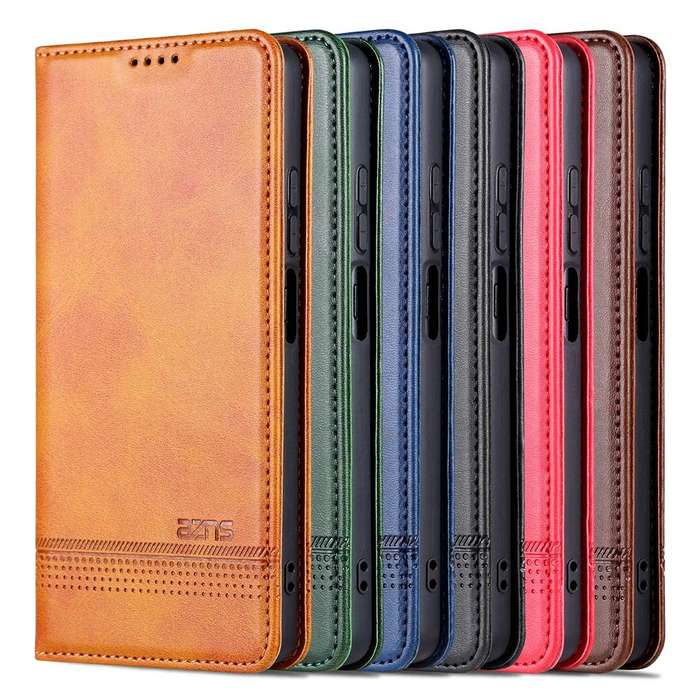 For Xiaomi Redmi Note 12 Pro 5G China / Note 12 Pro 5G+ China AZNS Magnetic Calf Texture Flip Lea...