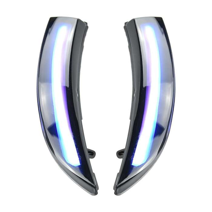 1 Pair For Ford Fiesta 2008-2017 Car Dynamic LED Turn Signal Light Rearview Mirror Flasher Water ...