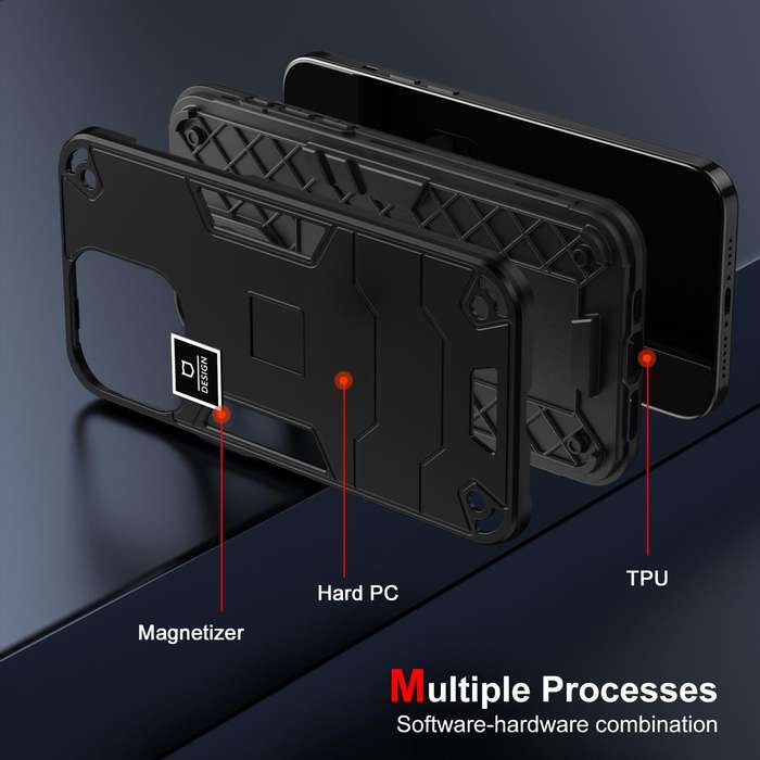 For Honor 90 Lite 2 in 1 Shockproof Phone Case(Black)